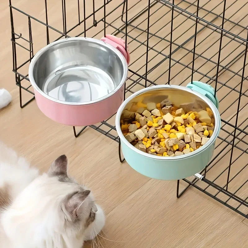 Anti-Tipping Fixed Hanging Dog Bowl