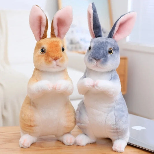 Kawaii Long-Ears Rabbit Plush Toy – Realistic Stuffed Animal