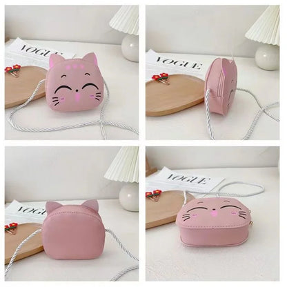 Cute Cat Crossbody Bag for Kids - Fashionable Mini Shoulder Bags