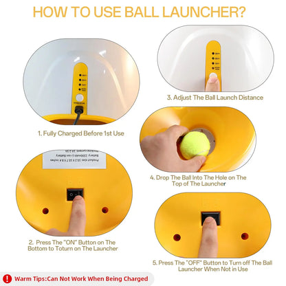 Automatic Ball Launcher for Dogs - 3 Distance Settings