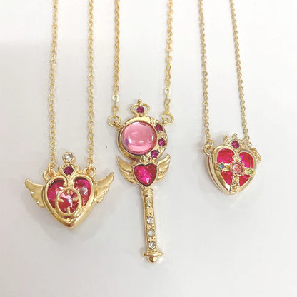 Sailor Moon Magic Wand Crystal Necklace – Cosplay Pendant