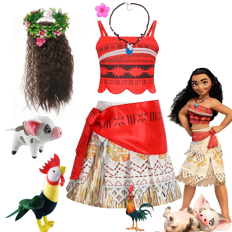 Disney Moana Costume for Girls | Princess Vaiana Dress