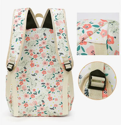 Design Girl High School Floral Backpack – 3-Piece Set with Cute Lunch Bag