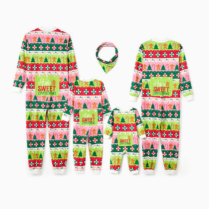 Family Matching Christmas Onesies – Vibrant Colorful Allover Pattern