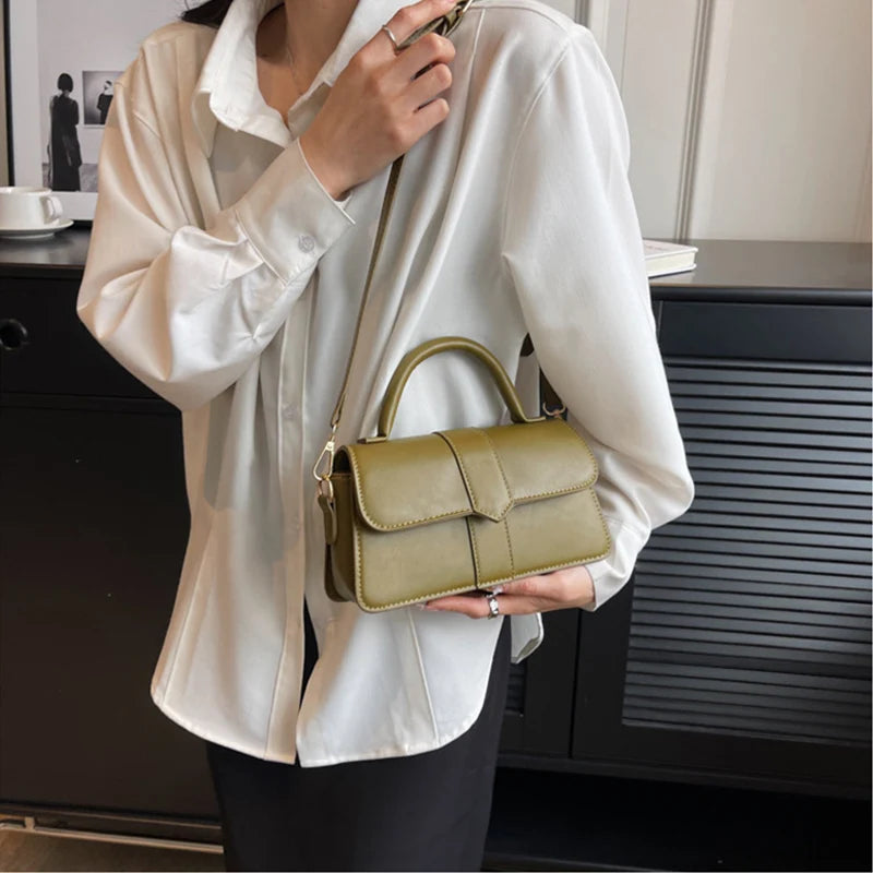 Vintage PU Leather Crossbody Shoulder Bag