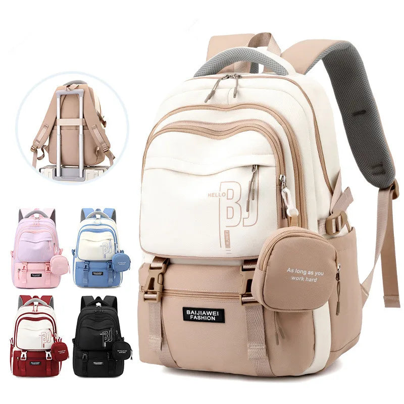 Girls' Waterproof School Bags with Purse