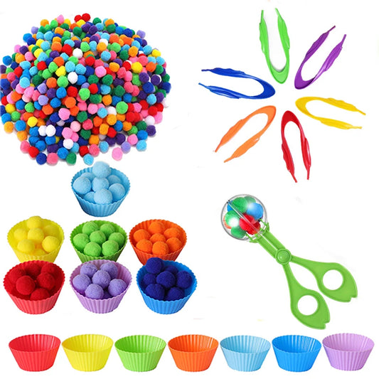 Colorful Plush Ball Sorting Games