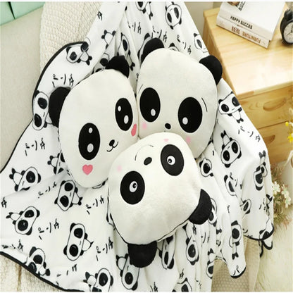 Panda Dundun Nap Pillow Blanket