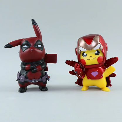 Pikachu in Deadpool and Iron Man Costume