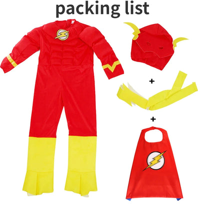 Children's Flash Man Muscle Superhero Costume