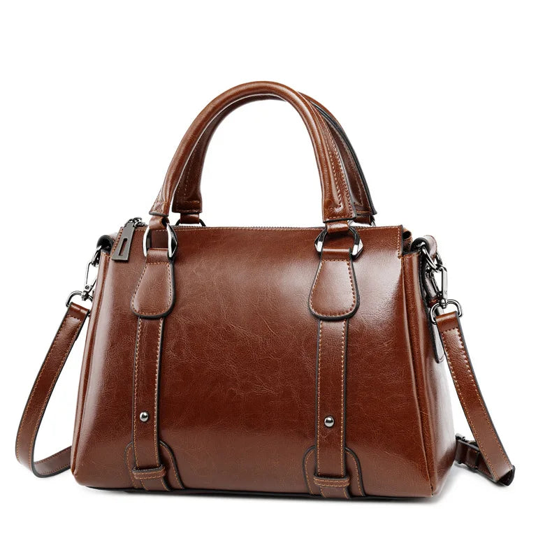 Genuine Leather Shoulder Crossbody Handbag