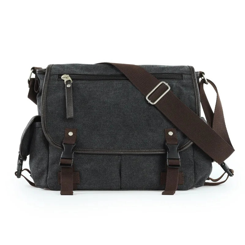 Men’s Canvas Shoulder Bag | Male Crossbody Sling Bag