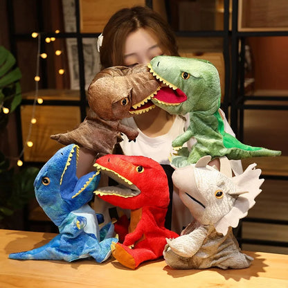 Stuffed Dinosaur Finger Puppets – Kawaii T-Rex Plush Toy