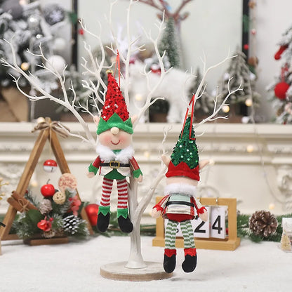 Long-Legged Cartoon Elf Doll – Xmas Tree Pendants & Window Decoration