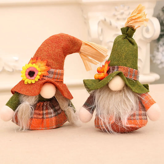 Fall Gnome Decor – Autumn Pumpkin & Sunflower Swedish Dwarf