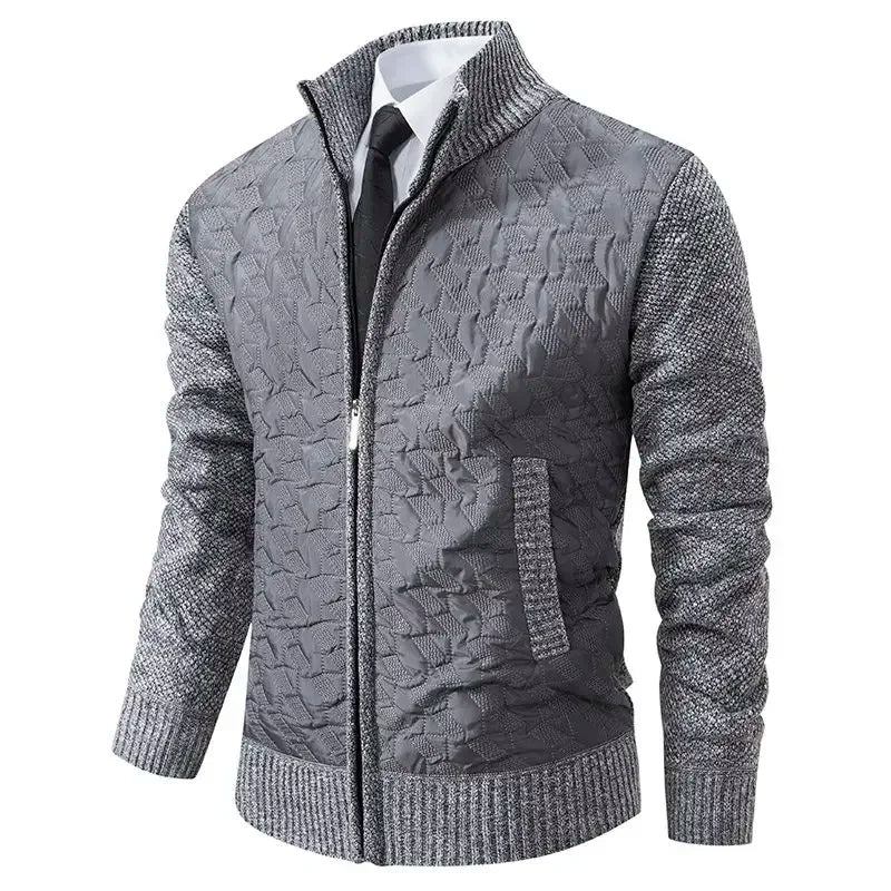 Smart Casual Knitted Cardigan Men – 2024 Autumn Winter Slim Business Sweatercoat Knitwear Jacket