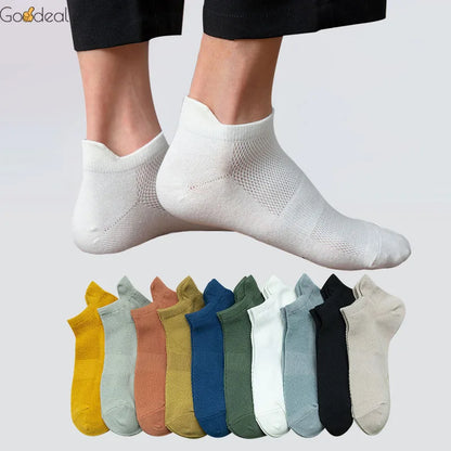 Breathable Men's Short Ankle Cotton Socks