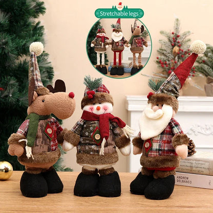 Christmas Santa Claus & Elk Doll Decorations - Festive Ornaments