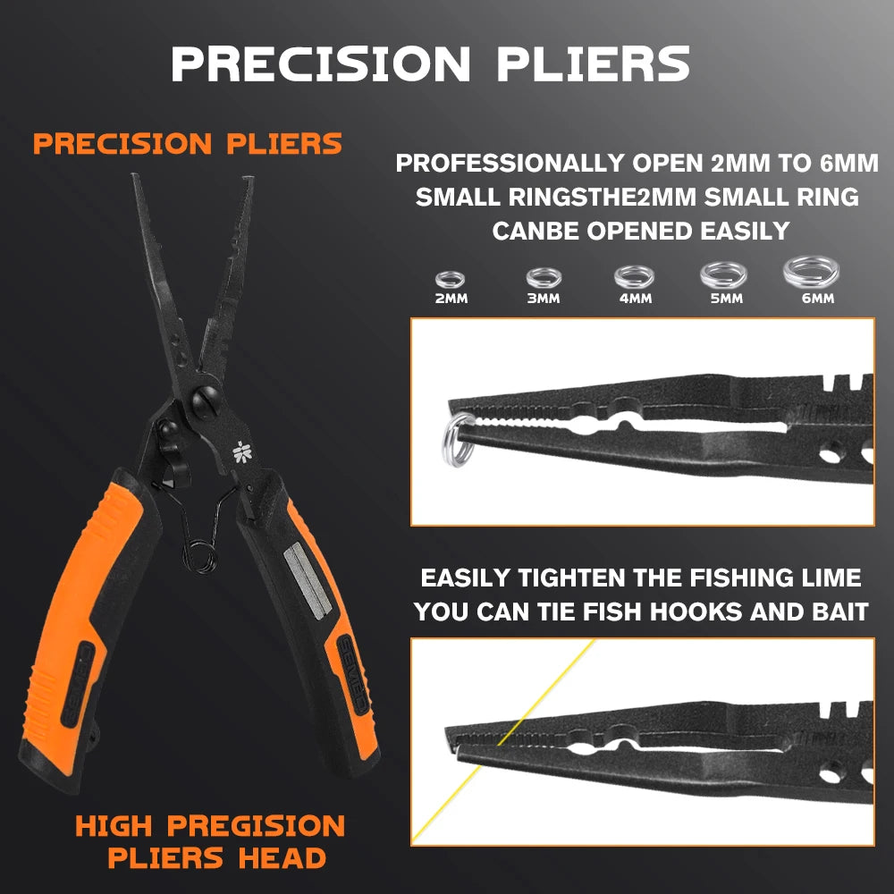 Multifunction Stainless Steel Fishing Pliers with Teflon Coating