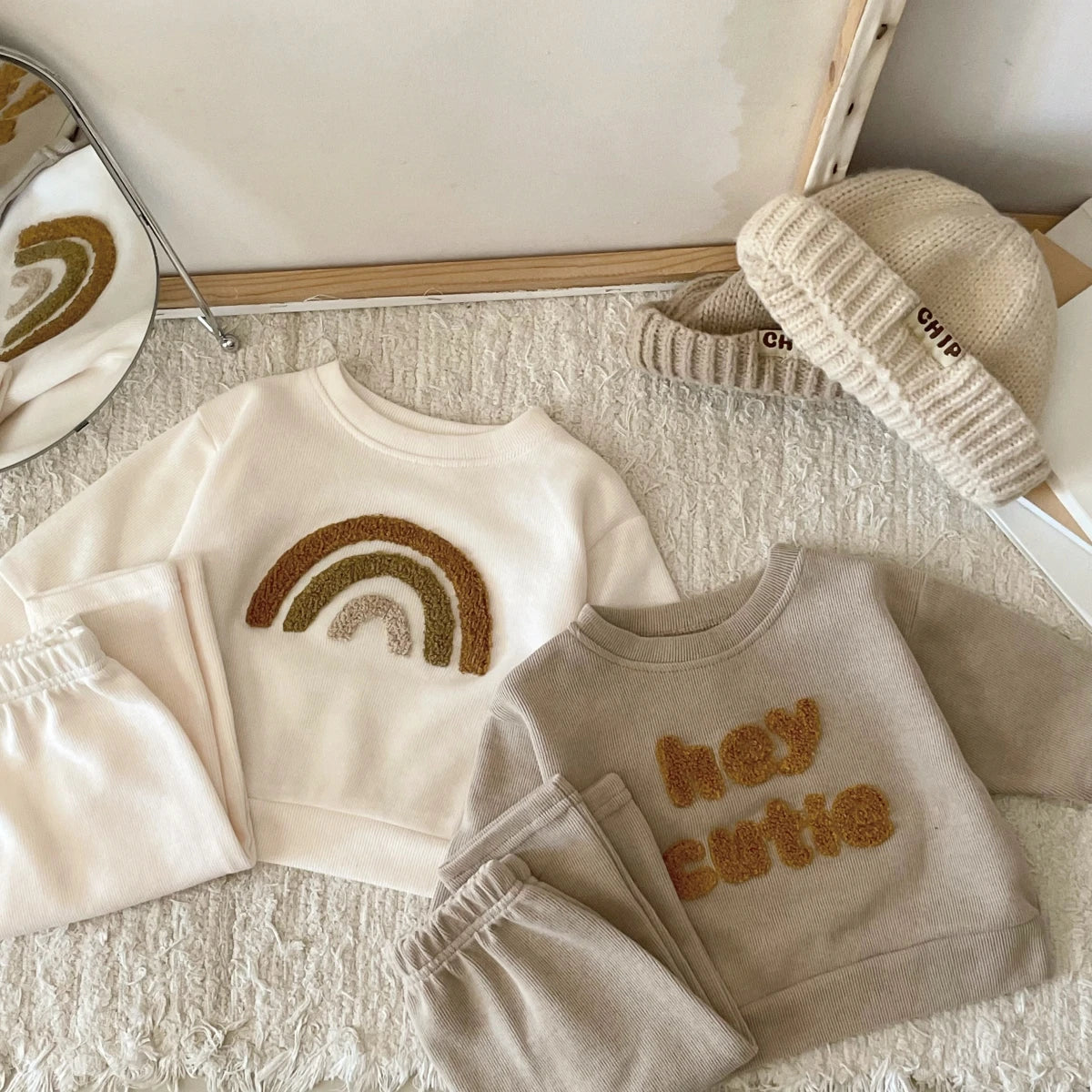 Two-Piece Casual Autumn Infant Set – Long Sleeve Top and Loose Pants