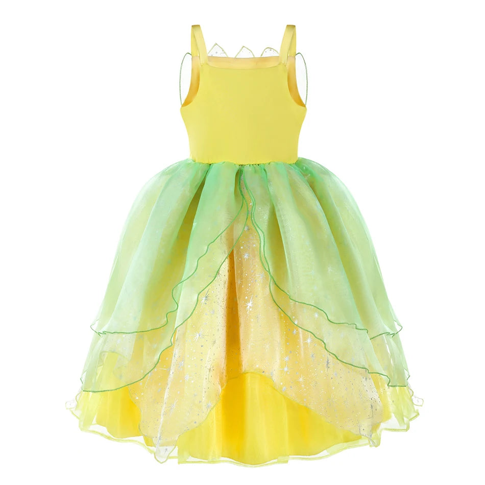 Girls Princess Tiana Cosplay Dress