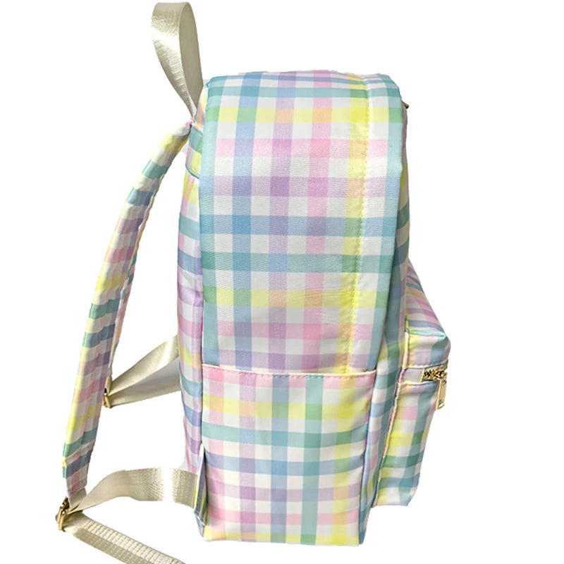 New Design Plaid Preppy Backpack | Teen Girls' Back-to-School & Travel Bag