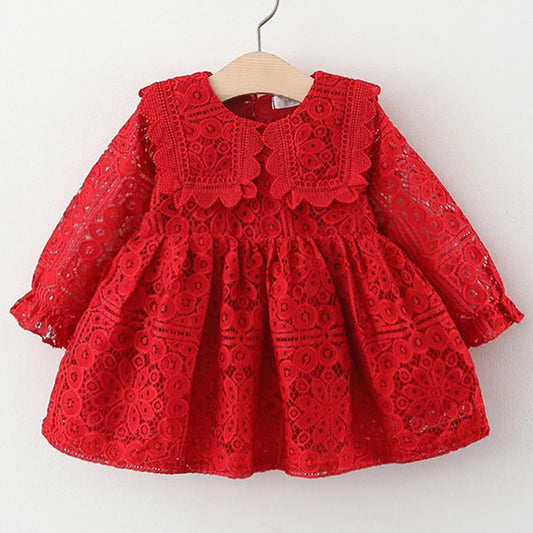 Toddler Girls' Lace Doll Collar Dress