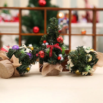 Small & Exquisite Green Christmas Tree Bow Decoration