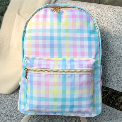 New Design Plaid Preppy Backpack | Teen Girls' Back-to-School & Travel Bag