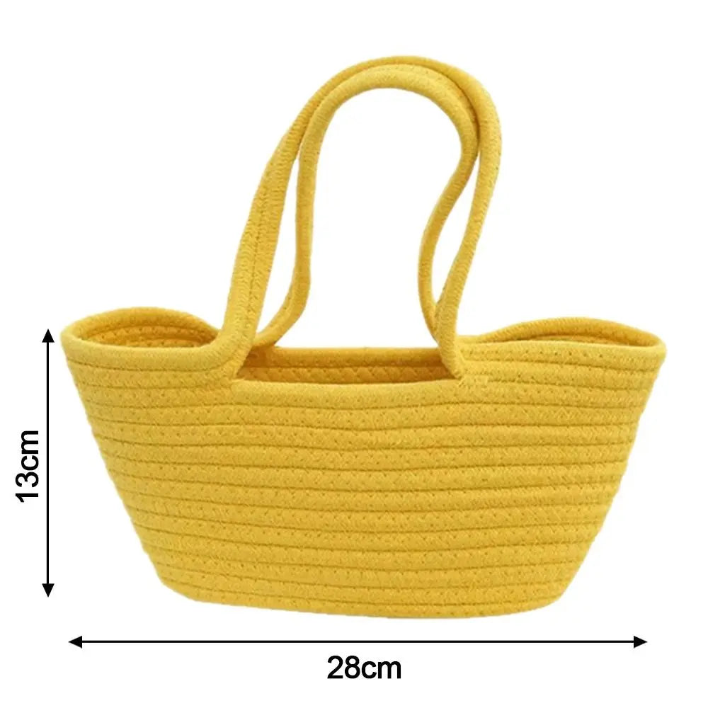 Handmade Cotton Woven Shoulder Bag - Summer Beach & Envelope Wallet for Kids