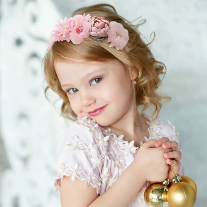 Handmade Flower Girls Headbands | Pearl & Feather Wedding Crown