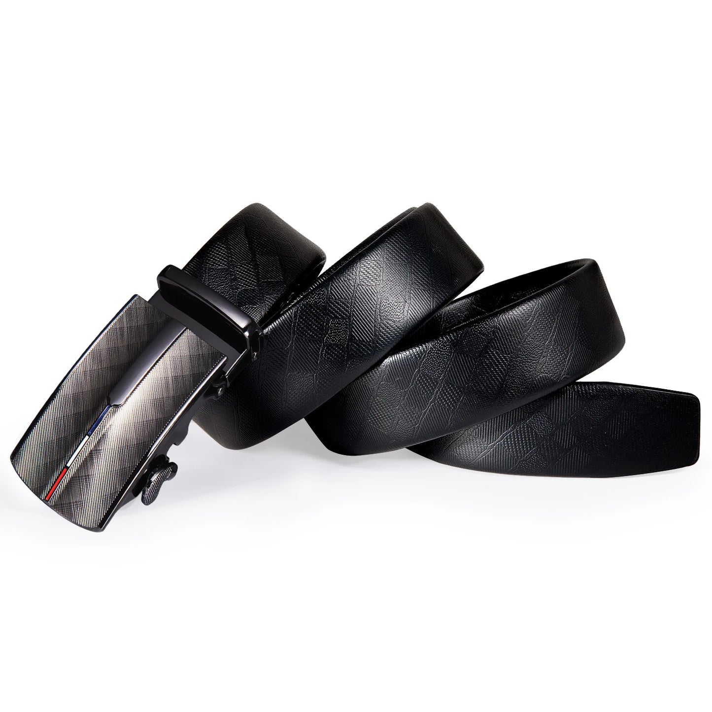 Men's Luxury Black Leather Belt