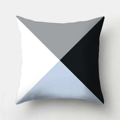 Minimalist Geometry Grey Blue Cushion Pillow Case – 45x45cm