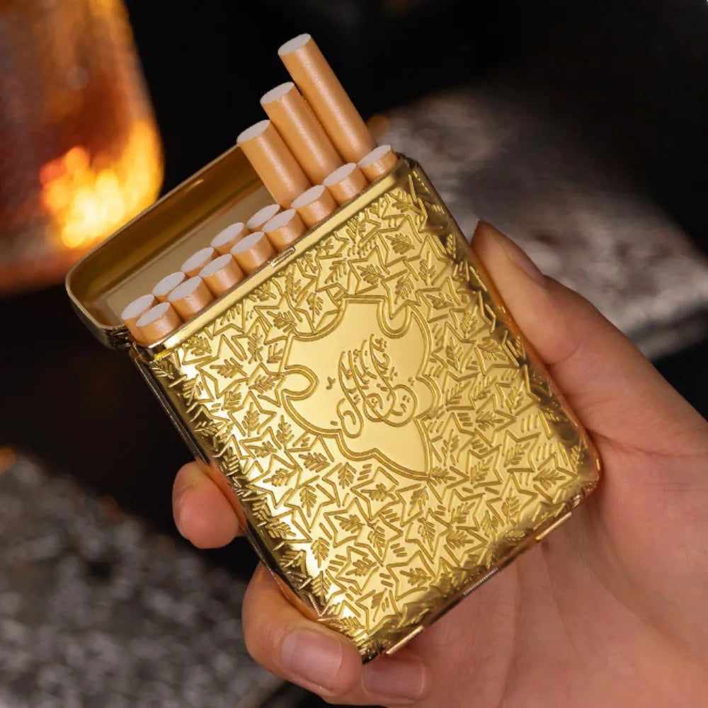 Luxury Vintage Engraved Cigarette Case Holder