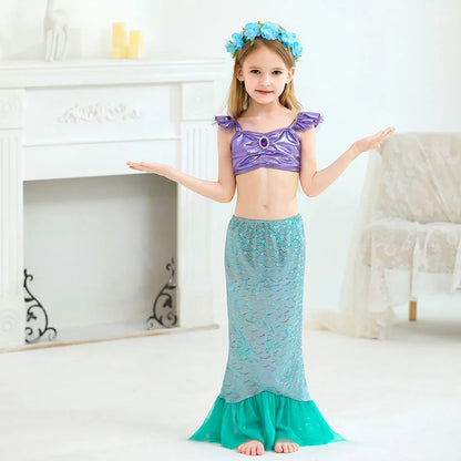 Children's Summer Ariel Mermaid Gown - Sequin Princess Dress