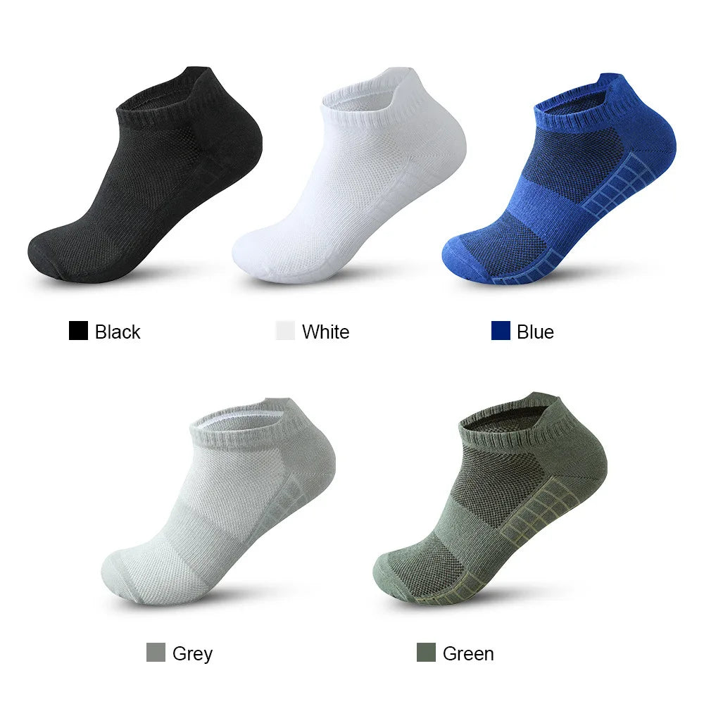 5 Pairs Men Cotton Summer Thin Sports Socks