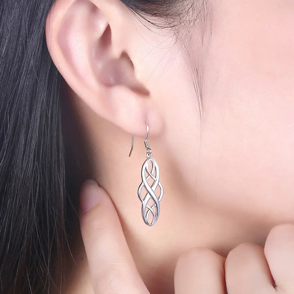 925 Sterling Silver Elegant Hook Earrings for Women