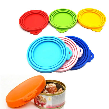 Silicone Pet Can Lid - Portable Soft Seal Cover