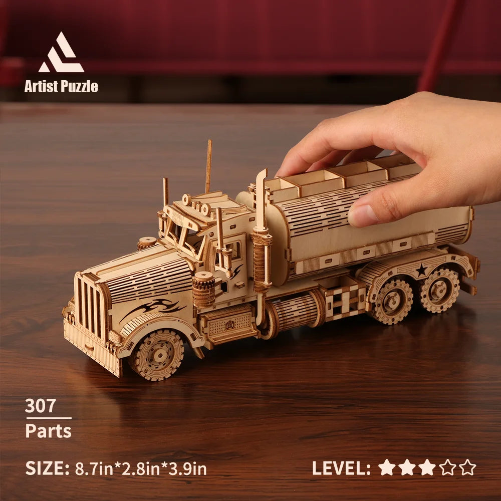 Exquisite 3D Wooden Puzzle Car Model Kit