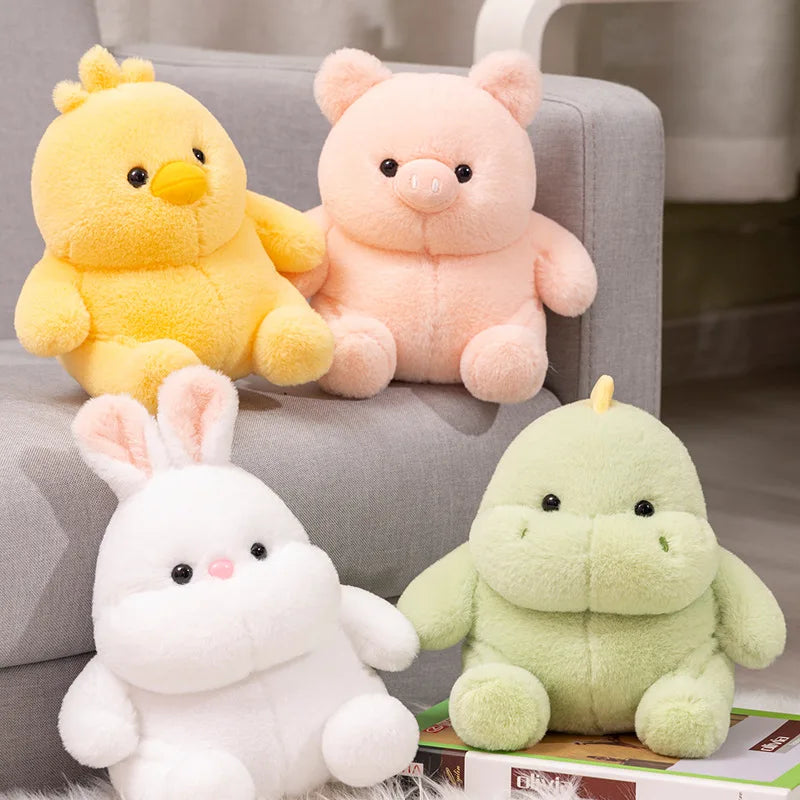 Huggable Fat Angel Plush Toys – Dinosaur, Pig, Chick & Bunny