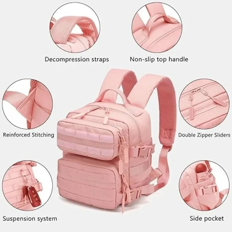 Mini Waterproof Pink Backpack for Women