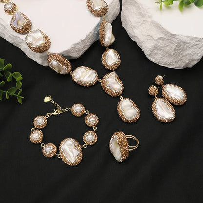 Natural Baroque Pearl Jewelry Set