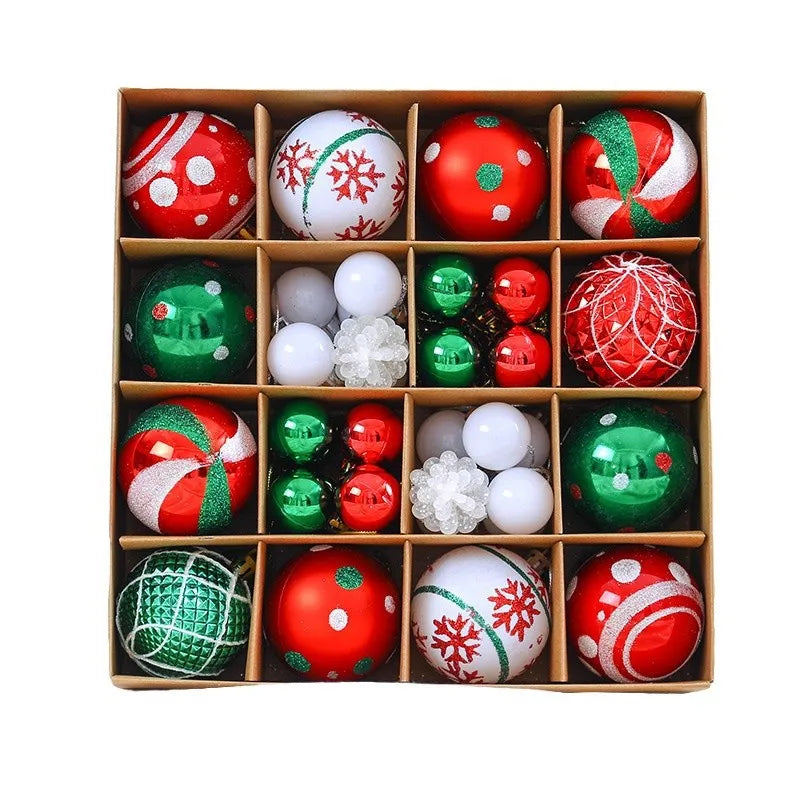 Colorful Christmas Tree Ball Ornaments – 40/42/44 Pack Electroplating Pendants