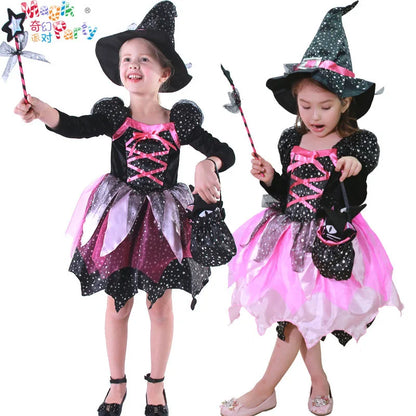 Girls Halloween Witch Costume Set