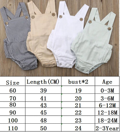 11-Color Newborn Infant Bodysuit – Summer Button Jumpsuit