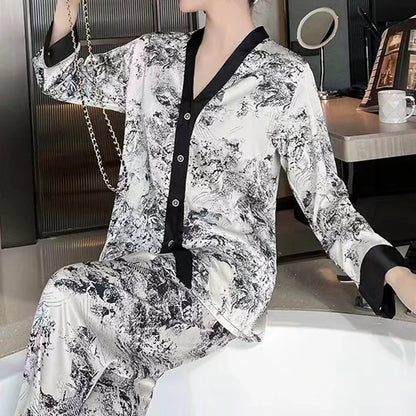 Faux Silk Pajama Set for Women