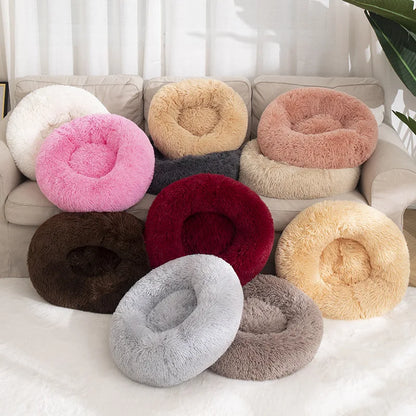 Donut Dog Bed | Large Round Plush Basket for Dogs