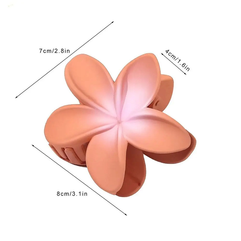 Gradient Frangipani Hair Clips | Fashionable Plumeria Hair Accessories