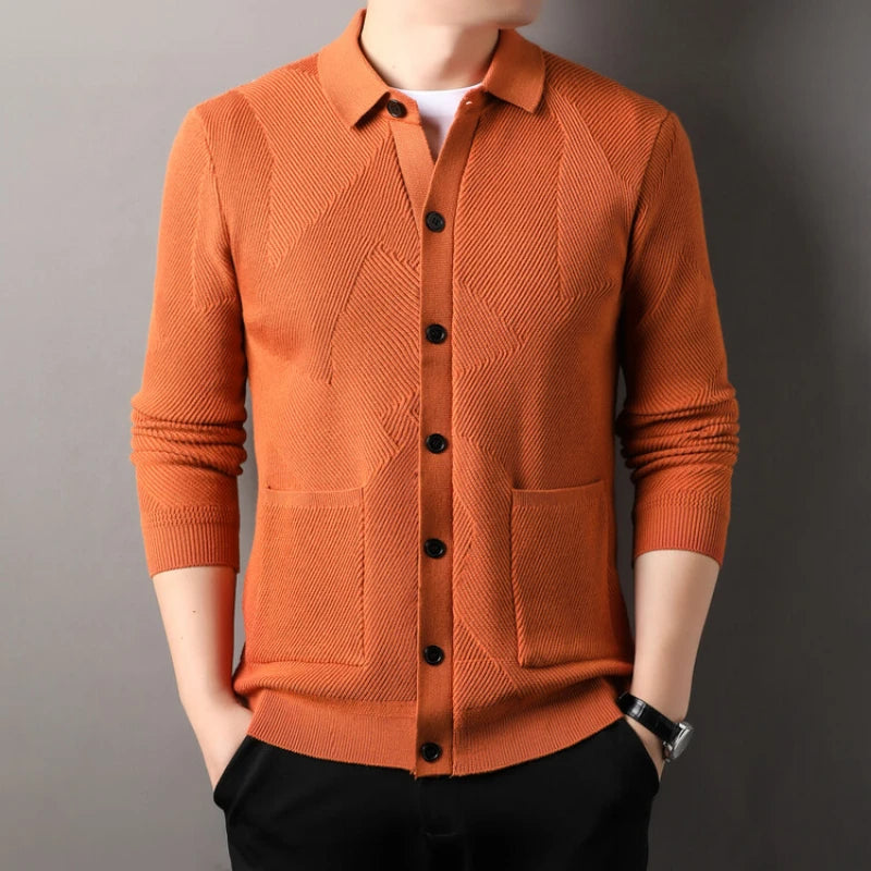 Men's Casual Thick Cardigan – Long Sleeves