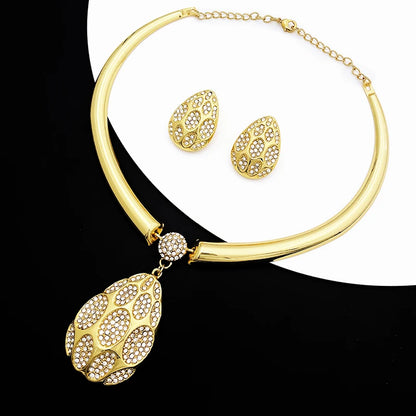 New Necklace and Earrings Set – Unique Dubai Fashion Jewelry Set